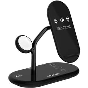 Incarcator wireless PROMATE Bonsai, 1xUSB-C, Power delivery (PD) 24W, negru