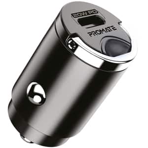 Incarcator auto PROMATE Bullet-PD20, 1xUSB-C, Power Delivery (PD) 20W, gri