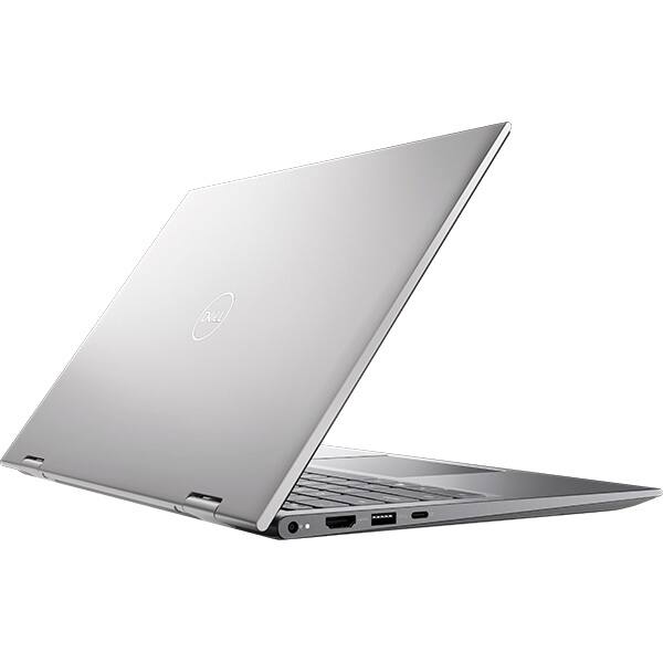 Laptop 2 in 1 DELL Inspiron 5410, Intel Core i5-1135G7 pana la 4.2GHz, 14" Full HD Touch, 8GB, SSD 512GB, Intel Iris Xe, Windows 10 Home, argintiu