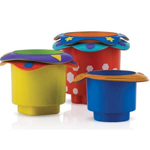 Jucarie baie NUBY "Set Cupe de stivuit", 6 luni +, multicolor 