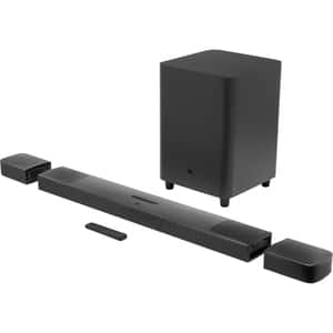 Soundbar JBL BAR 9.1 True Wireless Surround, 5.1.4, 820W, Bluetooth, Wi-Fi, Subwoofer Wireless, Dolby, negru