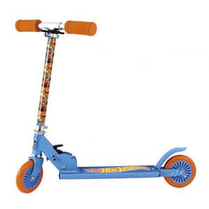 Trotineta reglabila HOT WHEELS 42032J, 4 ani+, 2 roti, greutate suportata 50kg, albastru-portocaliu