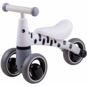 Tricicleta fara pedale DIDICAR Zebra SI4001, 1-3 ani, alb-gri inchis 