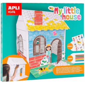 Joc creativ APLI Casa mea micuta asambleaza si deseneaza AL016716, 4 ani+