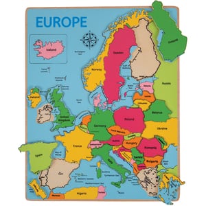 Joc puzzle BIGJIGS incastru Europa BJ048, 3 ani +, multicolor 
