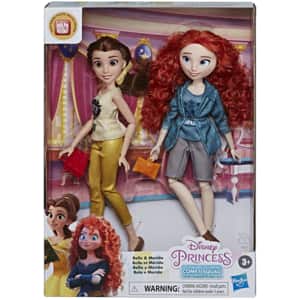 Set papusi DISNEY PRINCESS Merida si Belle E7356_E7415, 3 ani+, multicolor