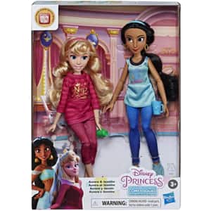 Set papusi DISNEY PRINCESS Aurora Si Jasmin E7356_E7416, 3 ani+, multicolor