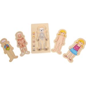 Puzzle LEGLER Corpul uman Sara LE5814, 3 ani+, lemn, 29 piese