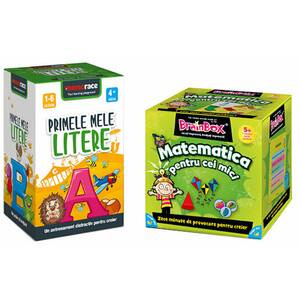 Pachet jocuri educative MEMORACE: Matematica pentru cei mici + Primele mele litere LG0052, 4 ani+, 111 piese