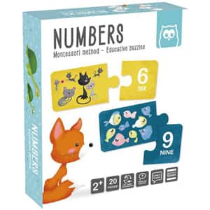 Puzzle EUREKA KIDS Montessori - Invatam numerele LG0425, 2 ani+, 20 piese