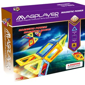 Joc constructie magnetic MAGPLAYER MPA-20, 3 - 10 ani, 20 piese