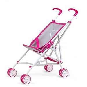 Carucior papusi MILLY MALLY Julia Prestige P24941, 3 ani+, roz-gri
