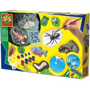 Set creativ SES Scary Animals Glow in the Dark S01153, 5 ani+, multicolor