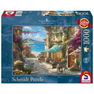 Puzzle SCHMIDT Thomas Kinkade - Cafea pe Riviera italiana SSP-59624, 12 ani+, 1000 piese 