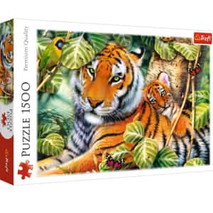 Puzzle TREFL Tigri bengalezi in Padurea tropicala 26159, 12 ani+, 1500 piese 