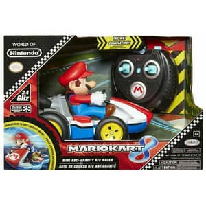 Masinuta cu telecomanda JAKKS PACIFIC MarioKart - Mini Anti-Gravity Racer 02497-PKC1-4L, 3 ani+, rosu-albastru
