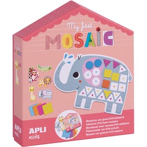 Joc creativ APLI Primul meu mozaic - Animale din jungla AL017143BUC, 3 ani+, multicolor