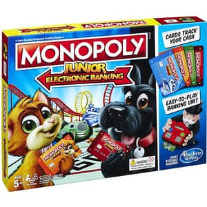 Joc de societate MONOPOLY Junior Electronic Banking E1842, 5 ani+, 2-4 jucatori