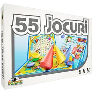 Joc de societate NORIEL 55 de jocuri in 1 NOR4316, 3 ani+, 2-8 jucatori