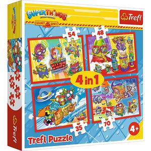 Puzzle 4in1 TREFL Spionii secreti 34376, 4 ani+, 207 piese