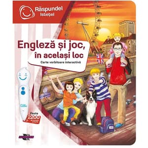 Carte interactiva RASPUNDEL ISTETEL Engleza si joc in acelasi loc 69370, 6 ani+, multicolor