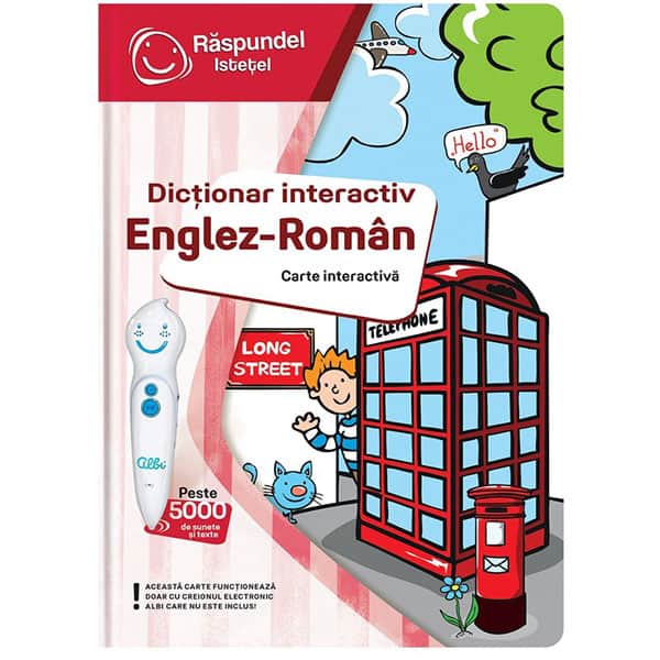 Carte interactiva RASPUNDEL ISTETEL Dictionar roman-englez 28733, 3 ani+, multicolor