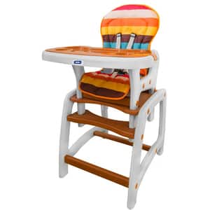 Scaun de masa JUJU Eat&Play JU3002-BROWN-CIRCUS, 6 luni - 5 ani, maro