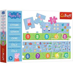 Puzzle TREFL Numerele cu Peppa Pig 15579, 3 ani+, 20 piese