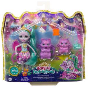 Papusa ENCHANTIMALS Familia dragonilor MTGYJ09, 4 ani+, multicolor