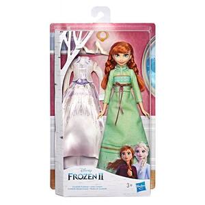 Papusa FROZEN Disney II Anna Fashion E6908, 3 ani+, alb-verde