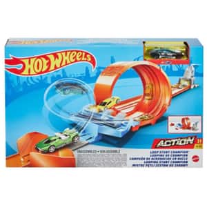 Set masinuta HOT WHEELS Circuit rapid cu lansator MTGBF81_GTV13, 4 ani+, multicolor