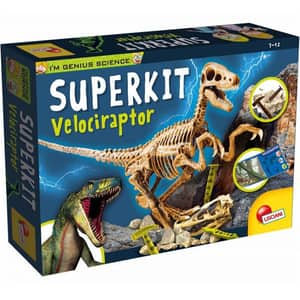 Joc educativ LISCIANI Experimentele micului geniu - Kit paleontologie Velociraptor L80632, 7 ani+, 1 jucator 
