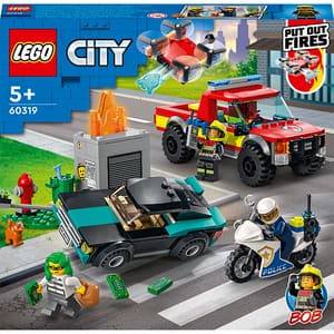 LEGO City: Stingere de incendiu si urmarire politista 60319, 5 ani+, 295 piese