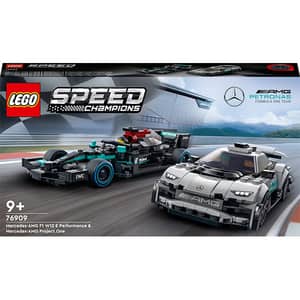 LEGO Speed Champions: Mercedes-AMG F1 W12 E Performance si Mercedes-AMG Project One 76909, 9 ani+, 564 piese