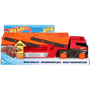 Camion HOT WHEELS Mega Hauler MTGHR48, 3 ani+, rosu-portocaliu 