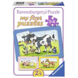 Puzzle RAVENSBURGER My First Puzzles - Animale RVSPC06571, 3 ani+, 18 piese