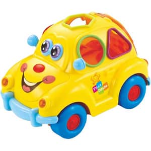 Jucarie interactiva HOLA Masinuta fructelor cu forme, sunete si lumini 516, 12 luni+, multicolor