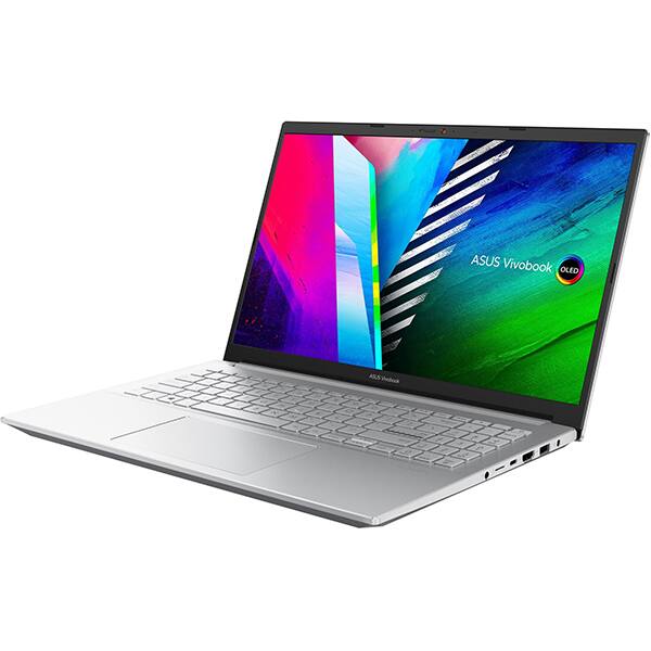 Laptop ASUS Vivobook Pro 15 OLED K3500PA-L1266, Intel Core i5-11300H pana la 4.4GHz, 15.6" Full HD, 8GB, SSD 512GB + 32GB Intel Optane, Intel Iris Xe, Free Dos, Cool Silver
