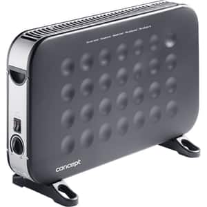 Convector electric de podea CONCEPT  KS3014BC, 3 trepte putere, 2000W, Termostat reglabil, gri inchis