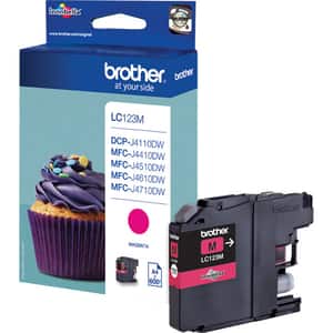Cartus original BROTHER LC-123M, magenta