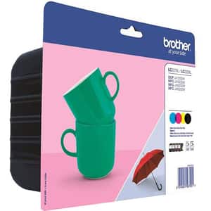 Set 4 cartuse originale BROTHER LC-227XLVALBP, Negru/Cyan/Magenta/Galben