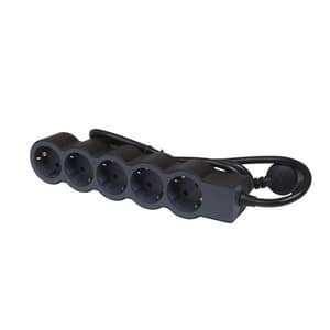 Prelungitor cu protectie LEGRAND L694556, 5 prize, 1.5m, negru-gri inchis
