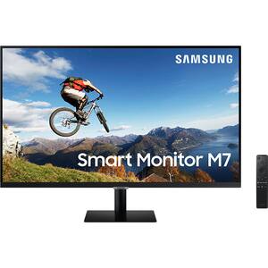 Monitor LED VA SAMSUNG LS32AM700PRXEN, 32", 4K UHD, 60Hz, Flicker Free, negru