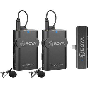 Kit lavaliere wireless BOYA BY-WM4 Pro k6, Conector USB C, Jack 3.5mm, gri