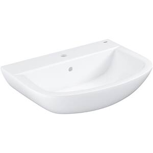 Chiuveta baie GROHE Bau Ceramic 39420000, montare pe perete, 64.6 x 46.8 cm, alb