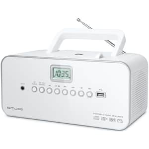 Radio CD portabil MUSE M-28 RDW, FM, USB, alb