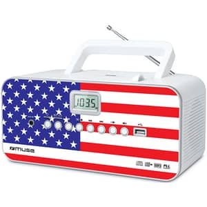 Radio CD portabil MUSE M-28 US, FM, USB, multicolor