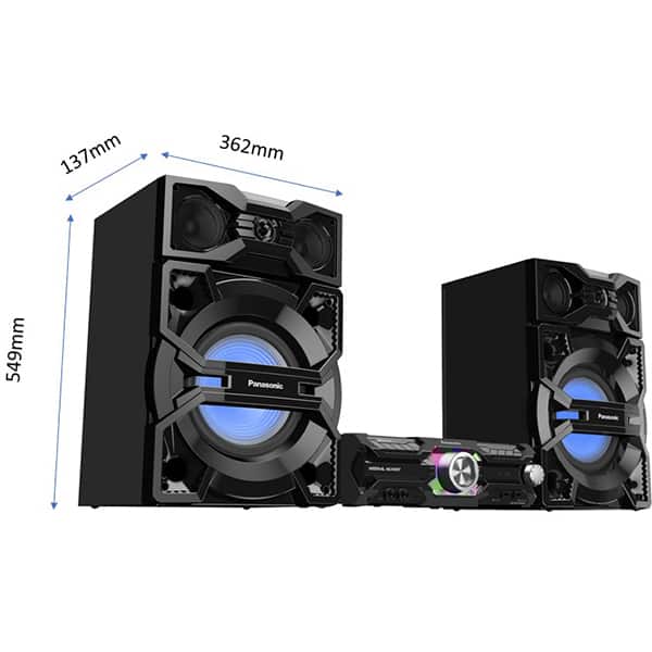 Sistem audio PANASONIC SC-MAX3500EK, 2400W, Bluetooth, USB, CD, Radio FM, Full Karaoke, negru