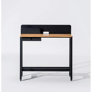 Birou Mydesk mini, 90 x 38 x 75 cm, stejar natural - negru