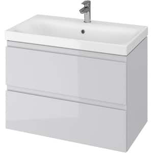 Set masca si lavoar Cersanit Moduo, 79.5 x 44.7 x 62 cm, gri